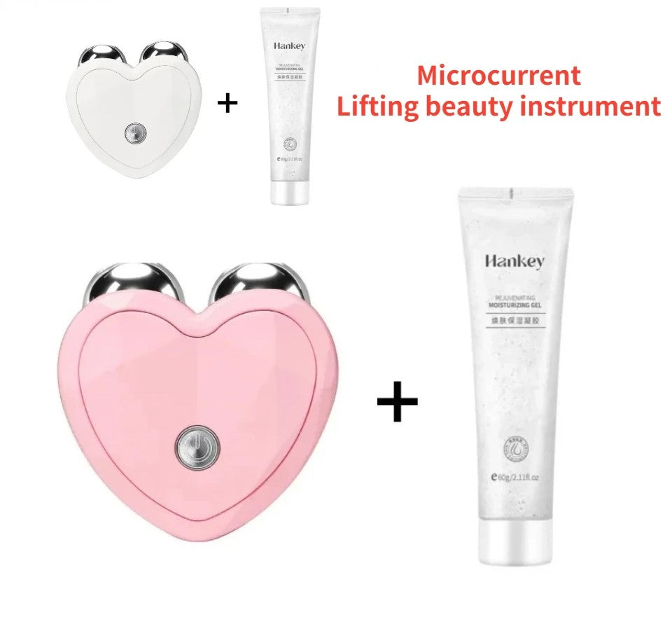 Luxury Face Lifting EMS Microcurrent Roller – Portable Anti-Wrinkle Facial Massager, Skin Tightening & Rejuvenation Beauty Device (USB Rechargeable, Travel Size)