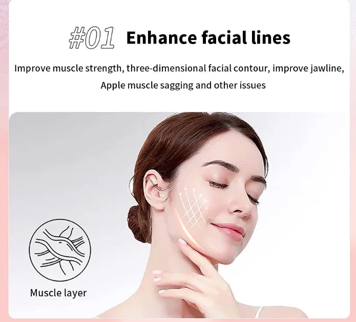Luxury Face Lifting EMS Microcurrent Roller – Portable Anti-Wrinkle Facial Massager, Skin Tightening & Rejuvenation Beauty Device (USB Rechargeable, Travel Size)