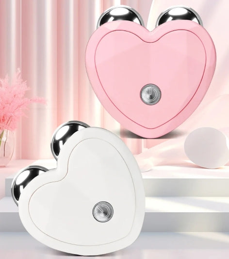 Luxury Face Lifting EMS Microcurrent Roller – Portable Anti-Wrinkle Facial Massager, Skin Tightening & Rejuvenation Beauty Device (USB Rechargeable, Travel Size)